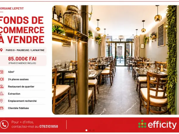 Fonds de commerce 40 m²