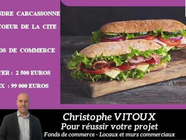 11000 CARCASSONNE - CESSION DE BAIL, RESTAURANT, SNACK, FAST FOOD