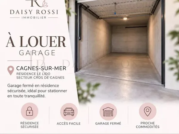 GARAGE FERMÉ À LOUER - CAGNES-SUR-MER