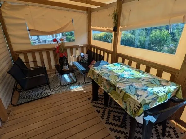Mobile home sur camping en Suisse Normande