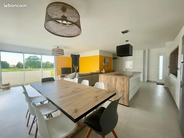 Maison meublée 117m² + Garage- 3 ch - Centre Brétignolles sur Mer- Sept. à Juin