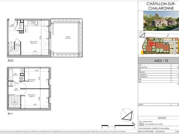 Programme neuf à vendre Châtillon Sur Chalaronne - LOT A005