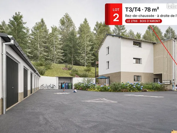 Appartement familial 78 m² en plateau, terrasse, parking - Bois d'Amont