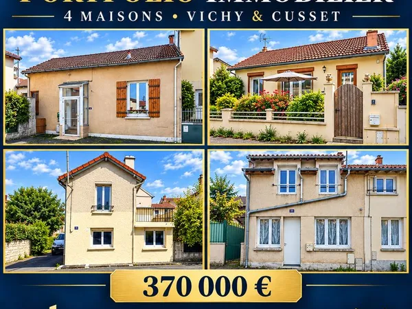 🏡 lot de 4 maisons - vichy / cusset - investissement locatif - 370 000