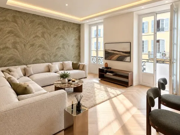 Rue Gioffredo, 4 pièces refait par architecte