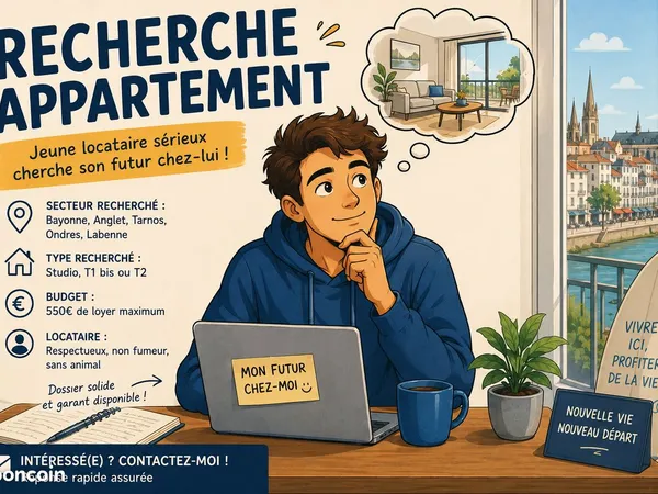 Appt T2/Studio ( RECHERCHE)