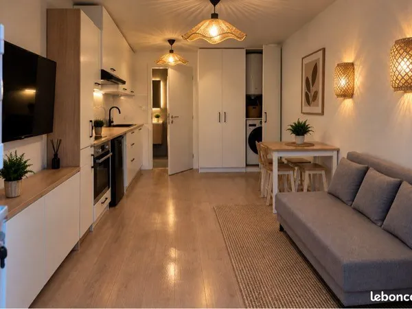 Studio meublé rénové à neuf - Ambiance cocooning, terrasse et parking - Ségny, proche Genève et CERN