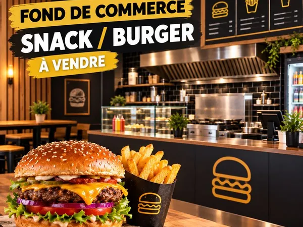Vend fond de commerce snack fast food avec partenaires en place