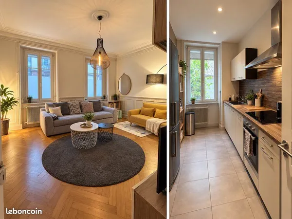 🏠 F3 80 m² - 2 chambres - RDC - Cuisine équipée - Mulhouse