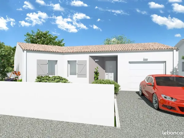 Projet de construction d'une maison 3 chambres de 74.69 m² sur un terrain à bâtir de 872 m2 à GEMOZA