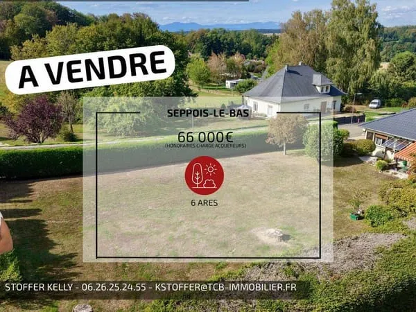 Terrain constructible 600 m²