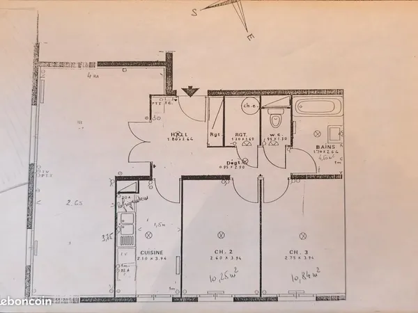 Appartement 75,62m2 la mulatiere