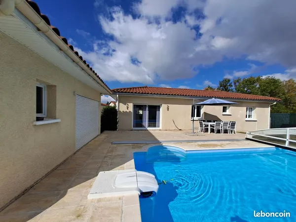 Maison plain pied 120 m² avec piscine