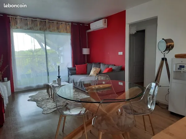 À louer - T3 meublé avec vue mer exceptionnelle, Piscine, Citerne - Le Gosier (Hauteurs)