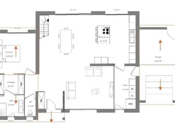 Maison neuve 5 pièces 140 m²