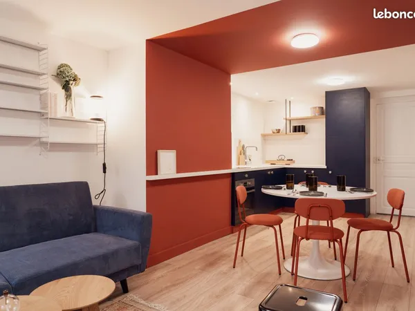 Appartement T2 meublé hypercentre Mâcon entièrement rénové par un architecte été 2024