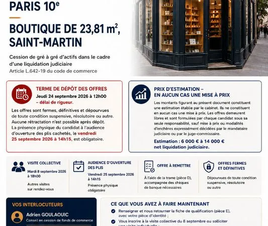 Boutique 24 m² PARIS