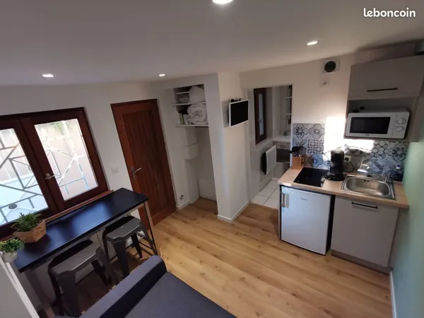 Studio meublé 14 m² | port de rives | idéal frontalier lausanne