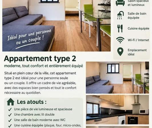 Appartement meublé type 2