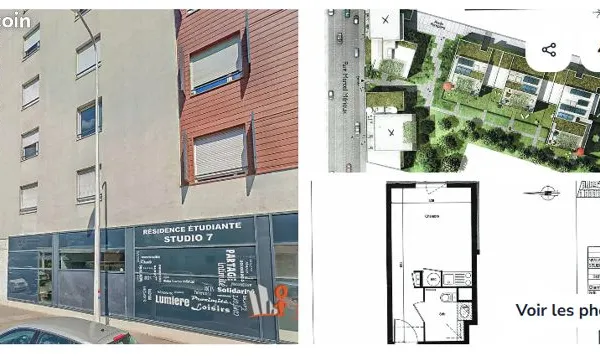 Studio 1 pièce 20 m²