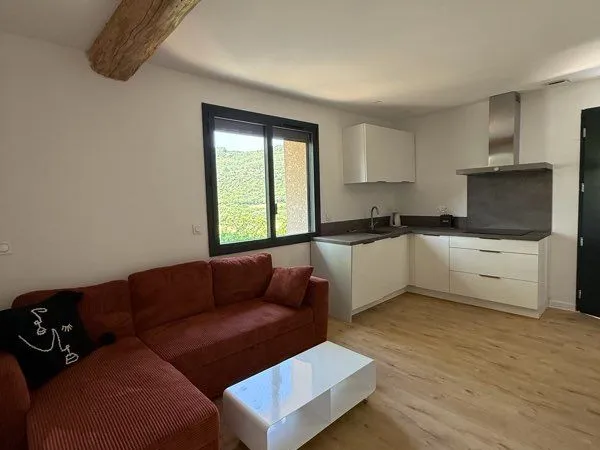 Location d'une charmante Maison rénovée de 3 pièces avec grande terrasse dans un hameau au calme à 1