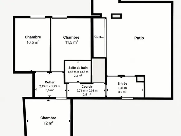 Colocation 3 chambres 79m carrés