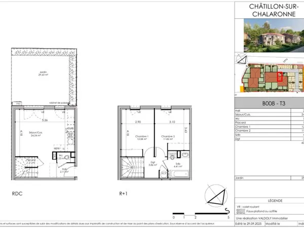 Appartement 3 pièces 61 m²