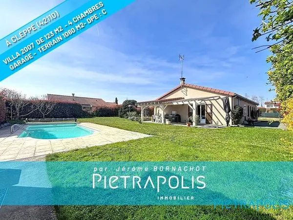VILLA PLAIN-PIED AVEC PISCINE SUR TERRAIN ARBORÉ DE 1000 M2 €