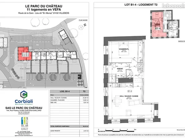 Appartement 2 pièces 50 m²