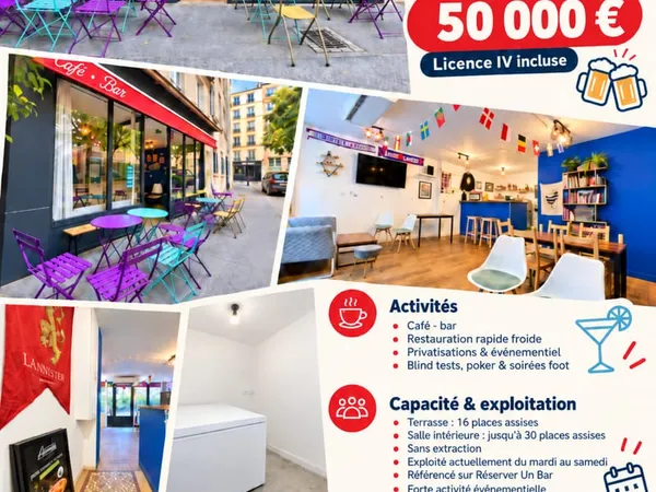 Fonds de commerce 1 pièce 51 m²