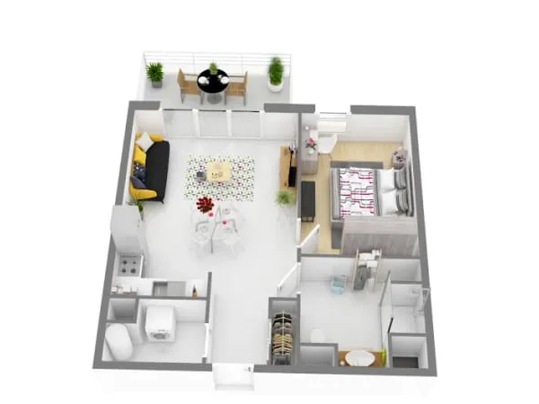 Appartement 2 pièces 46 m²