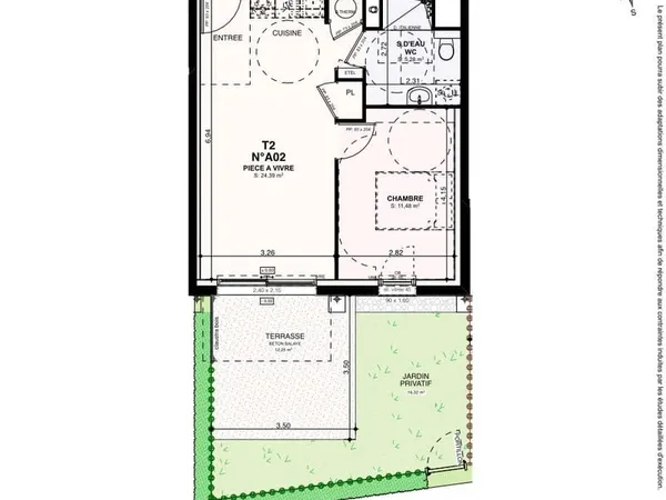 APPARTEMENT T2 NEUF A VENDRE SAINT POL DE LEON