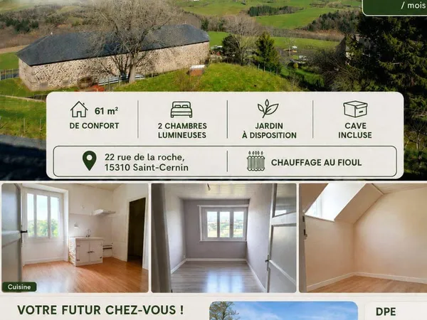 Appartement 1 pièce 61 m²