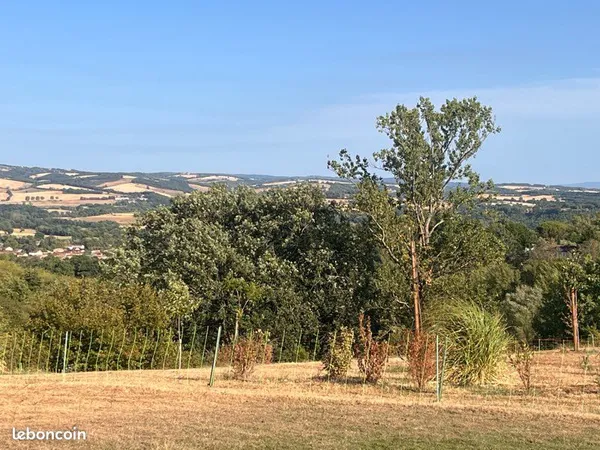 Terrain constructible viabilisé « vue panoramique «