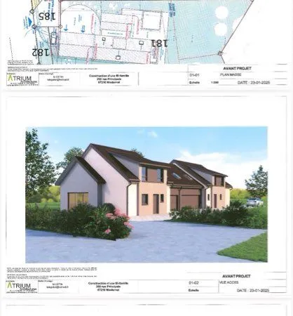 Terrain constructible viabiliser 1480 m2