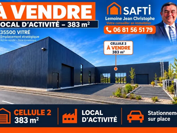 Cellule d'activité 383 m2 libre