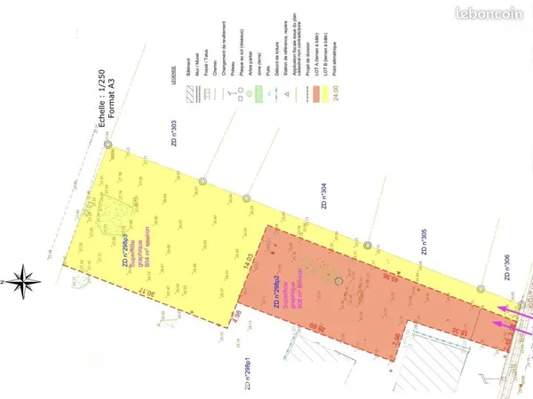 Terrain 804 m² Beaufort En Anjou