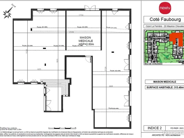 Grand local médical neuf de 313,4m² - Disponible immédiatement