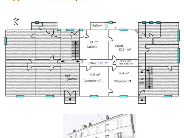 VENTE : LONS-LE-SAUNIER (39 JURA), À VENDRE APPARTEMENT TYPE 3 DE 68.35 M² AVEC BALCON, CAVE ET GREN
