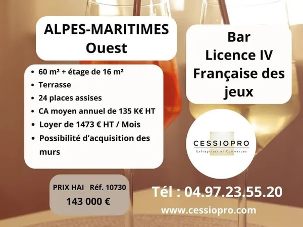 Fonds de commerce 60 m²