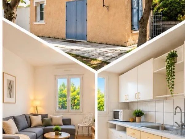 MAISONNETTE MEUBLÉE DE 30 m² AVEC MEZZANINE ET JARDIN