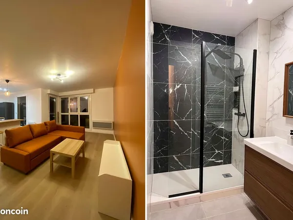 Appartement T2 meublé de 48 m² - entièrement rénové avec goût - balcon avec vue - Grenoble Europole 