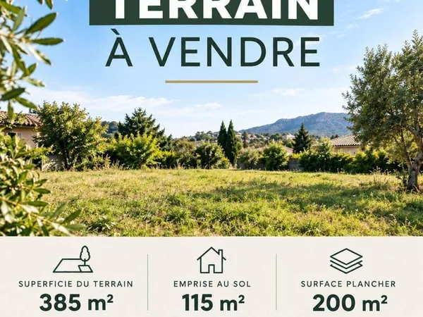 Terrain constructible 385 m²