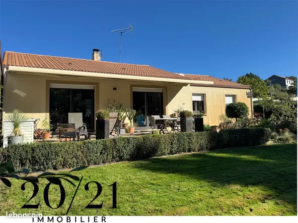 Maison de plain pied T5 avec jardin exceptionnel