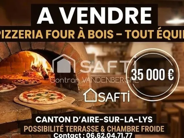 local commercial Spécialisé en pizzas au feu de bois