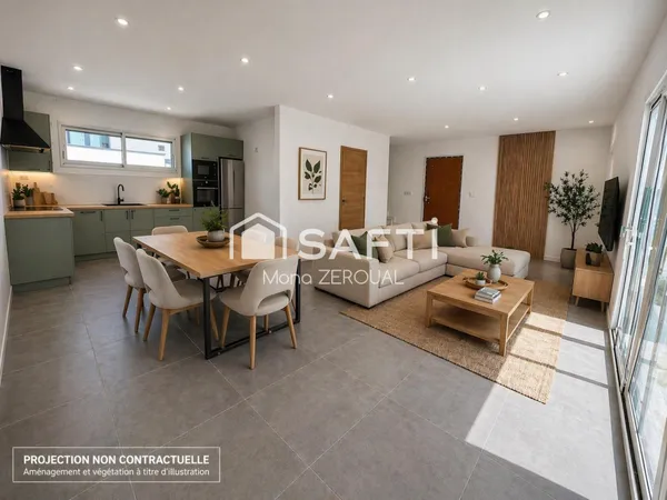 Maison neuve 88 m² - 3 chambres - Terrain 300 m²