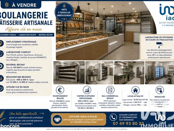 Boulangerie, pâtisserie 140 m² Savigny-sur-Orge