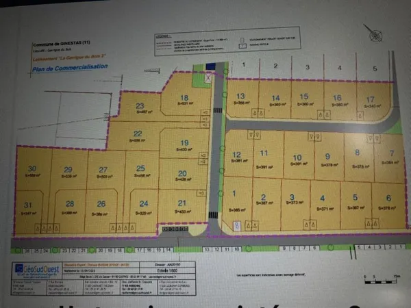 Terrain en individuel 556 m²