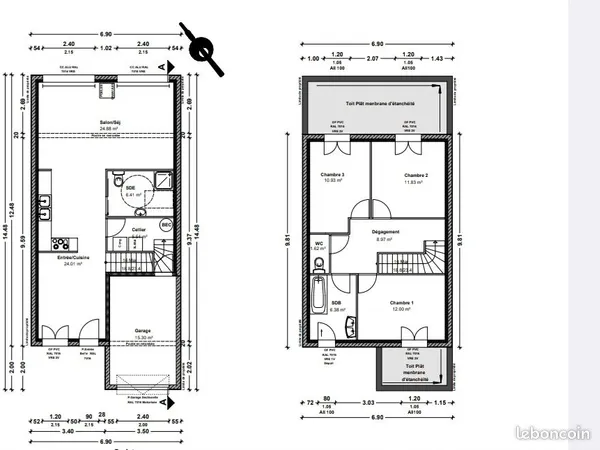 Maison récente 112 m² - 3 chambres - déjà louée - rougé
