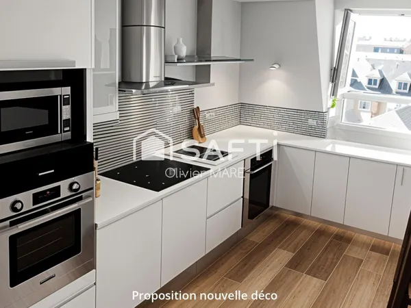 Appartement 60 m², DUPLEX, 2 chs, 3ième étage, centre ville de Flers